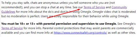 Omegle Terms of Service Agreement